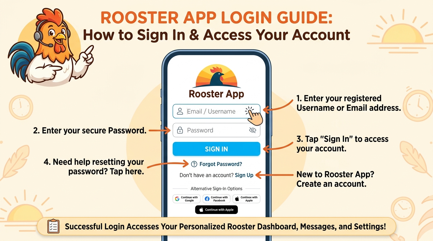 rooster app login​